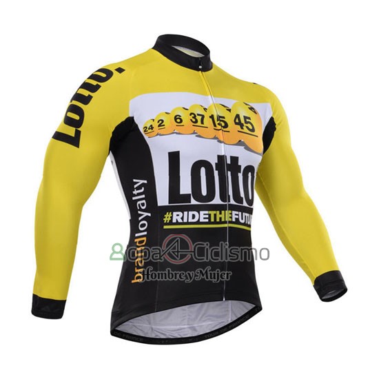 Lotto NL Jumbo Ropa Ciclismo Culotte Largo 2015 Mangas Largas Negro y AMarillo
